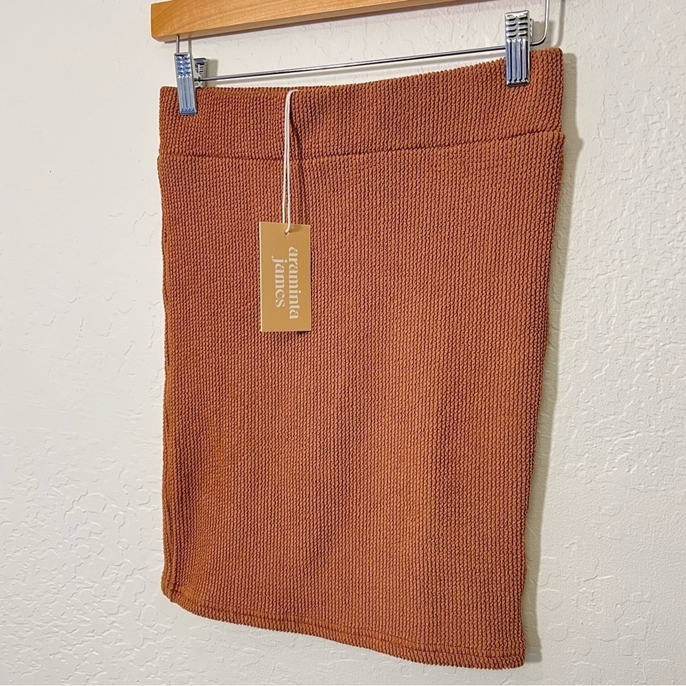 Sold Araminta James Wave Crinkle Skirt in Chocolate NWT